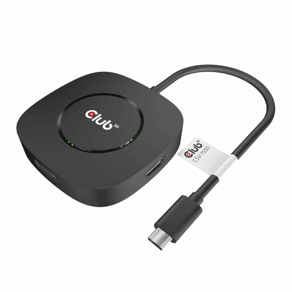 Club 3D USB 3.2 Gen1 Type-C DisplayPort Triple Monitor Adapter